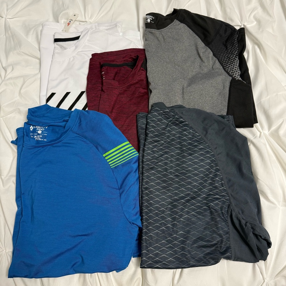 Men's Short Sleeve Tees - Blue, Gray, Burgundy